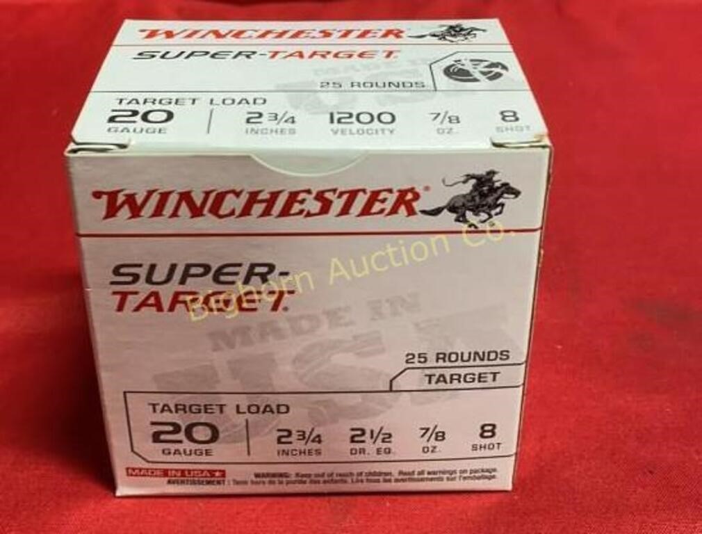 Ammo 20 Gauge 2 3/4" 25 Rounds Winchester