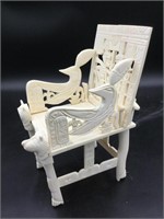 Carved Ivory Throne Chair