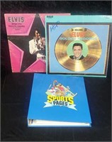 Elvis records and sport pages book
