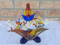 Murano Glass Style Clown Bowl - Lg