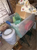 Box lot to include aprons,vase etc