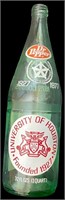 Vintage U Of H Dr Pepper Glass Bottle