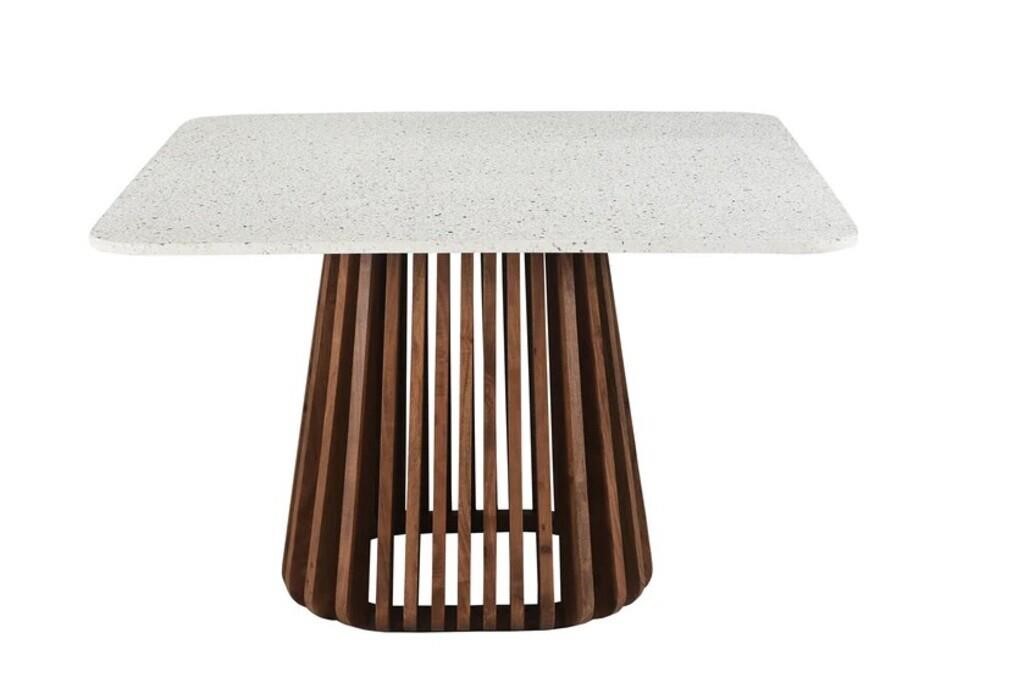 Tera 46"  Terrazzo Dining Table In Walnut  new*