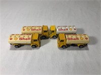 4 Vintage Shell Majorette Diecast Trucks