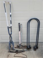 Garden Tools, Pick Axes,Log Rack, Post H. Diggers