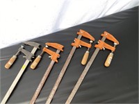 (4) Metal Bar Clamps