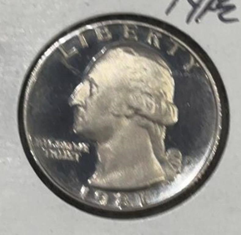 1981-S "PROOOF"WASHINGTON QUARTER ***TYPE-II***