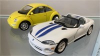 Burago 1/24 VW Beetle & Dodge Viper