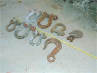 Large Clevis and Hook Lot