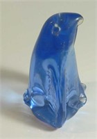 BLUE GLASS PENGUIN FIGURINE