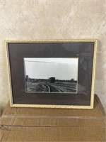 Railroad picture framed