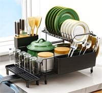 Large Dish Drying Rack with Drainboard Set