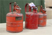 (3) Vintage Safety Fuel Cans