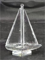 VTG Shannon Crystal Sailboat Paper Weight
