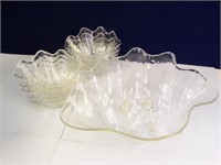Clear Plastic Clamshell Punchbowl & Server Bowls