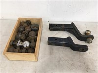 Lot of Trailer Balls and Hitches