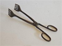 ANTIQUE CAST IRONS EMBER/COAL TONGS