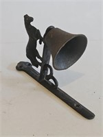 VTG HANGING CAST IRON HORSE DINNER BELL NO DINGER