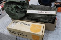 Elec Knife, Fondue Forks, Army Bags
