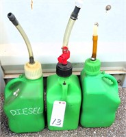 (3) Diesel Plastic Cans