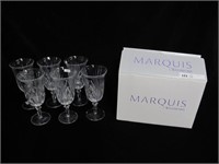 6 MARQUIS WATERFORD NEW BERRY GLASSES IN BOX
