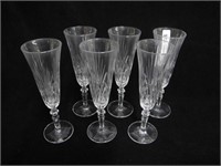 6 MARQUIS WATERFORD CHAMPAGNE FLUTES CLEAN