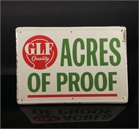 GLF Acres Of Proof Tin Farm Sign