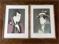 Pair Japanese prints
