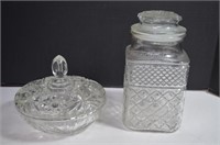 VTG. Star Of David Covered Dish & Wexford Canister