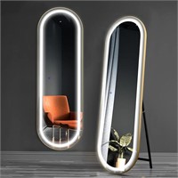 YOSHOOT Full Length LED Mirror with Lights, 63x20