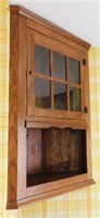 VTG hanging corner cabinet w/ 6-pane glass door