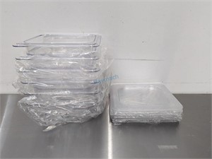 AS NEW 1/6 SIZE 2.5" CLEAR POLY CONTAINER W/LID