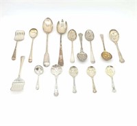 Silverplate Serving Pieces Incl. Stuffing Spoon