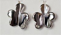 Sterling Silver Butterfly Shaped Earrings