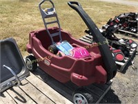 LITTLE TIKES POLY WAGON, FISHER PRICE MOWER &