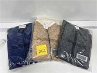 NWT Ladies Quilted Shearling Vests d&co Outerwear