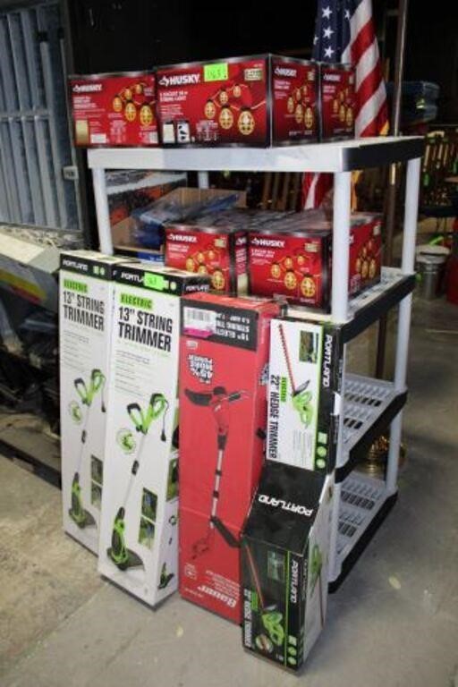 Shelf with Contents; (4) Trimmers New in Box;