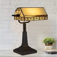 Lavish Home Tiffany-Style Bankers Lamp