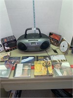 Insignia cd/radio/cassette player w/cd’s. T