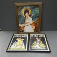 Child Life Magazine Framed & Canvas Girl Picture