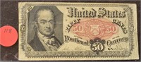 1875 U.S. 50-CENT FRACTIONAL CURRENCY NOTE