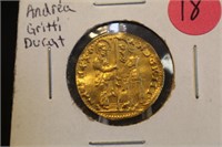 1523 Italy-Venice Andrea Gritti Ducat Gold Coin