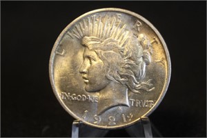 1921 Uncirculated Gem U.S. Silver Peace Dollar