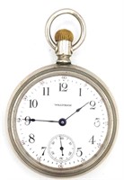 Waltham Grade Sterling Open Face Pocket Watch