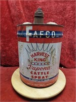 Fafco Harvest King Vapona Cattle spray can.
