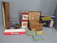 Joe Camel collectibles, wood boxes, etc.