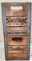 Sealtest Dairy Vintage Wood Bottle Crates Box Lot