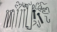Hand forged iron nails and skewers