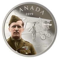 1 oz.2019 Pure Silver $20 Coloured Coin - Billy Bi