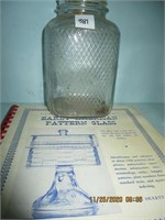 Early American Pattern Glass Book & Hoosier Jar
